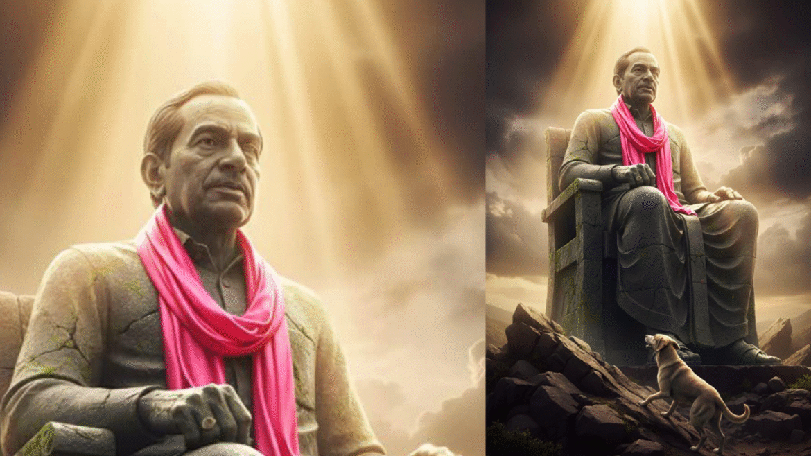 కేసీఆర్ కాళ్ల దగ్గర కుక్క
